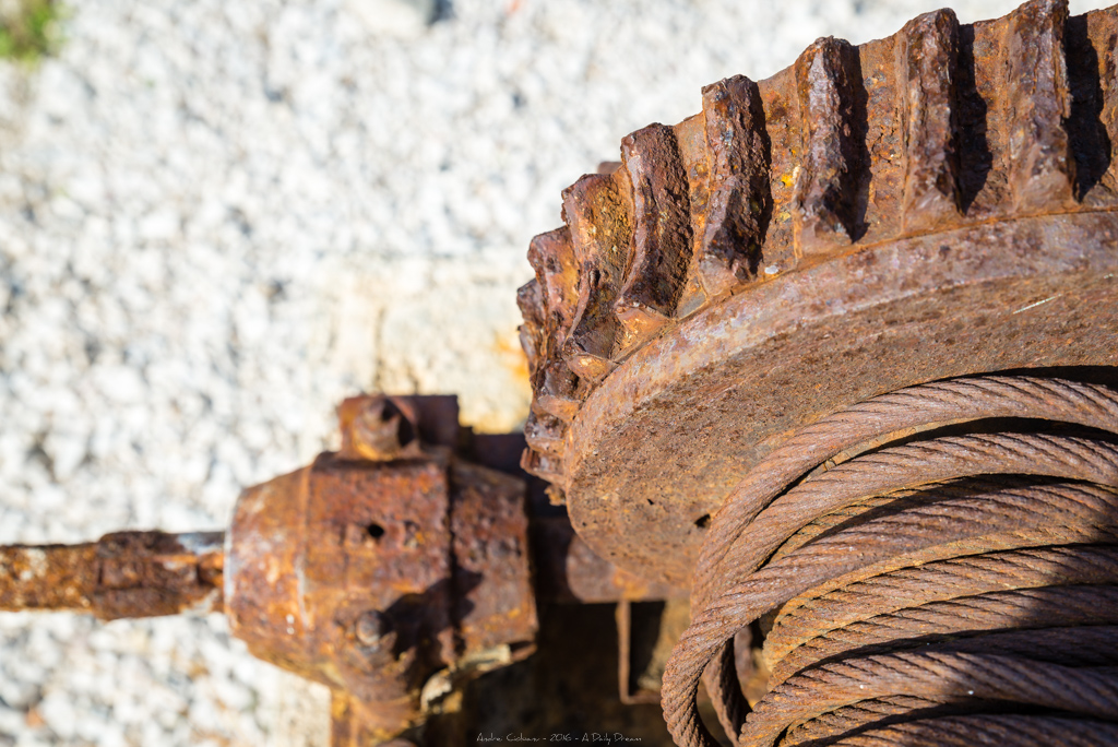 Photo de roues crantées, pour le projet "Rouille".