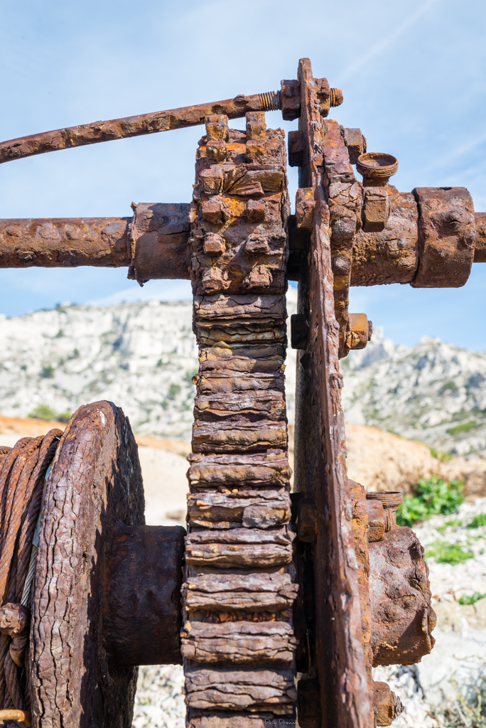 Photo de roues crantées, pour le projet "Rouille".